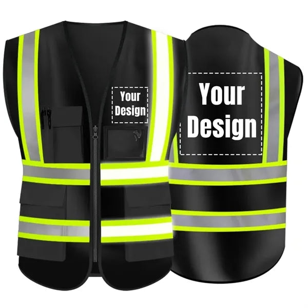 High Visibility Reflective Safety Vest With 5 Pockets Hi Vis