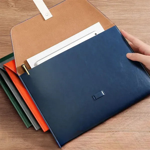 Leather Business Document Test Paper Information Bag A4