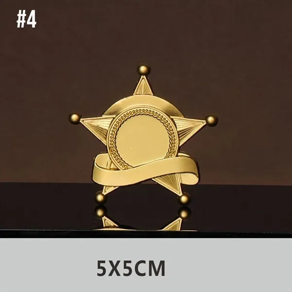 Metal Badge Brooch