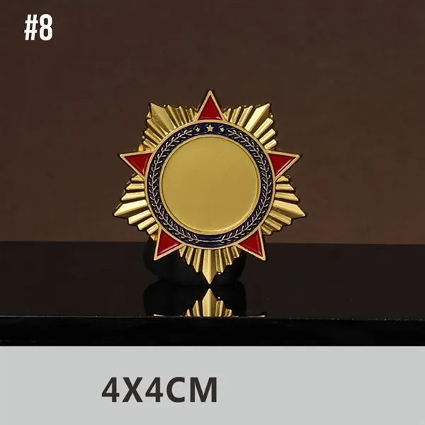 Metal Badge Brooch