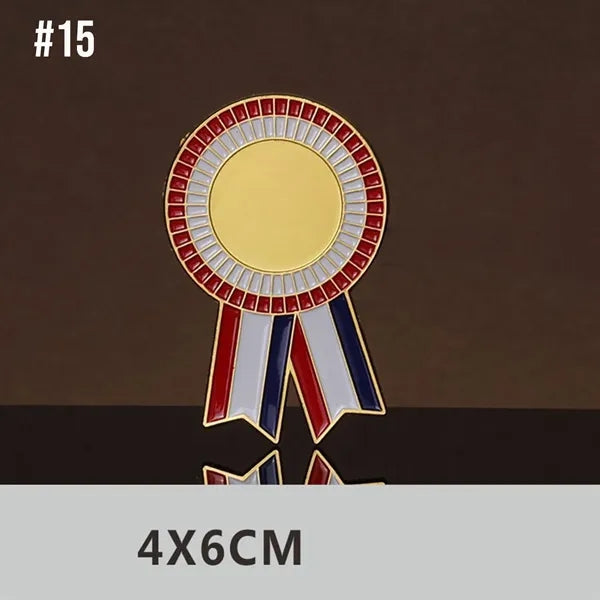Metal Badge Brooch