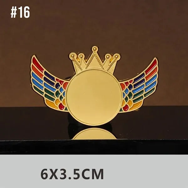 Metal Badge Brooch