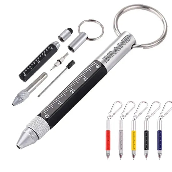 6 in 1 Multitools Pen Keychain W/Pen