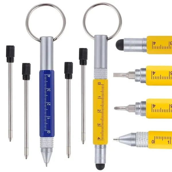 6 in 1 Multitools Pen Keychain W/Pen