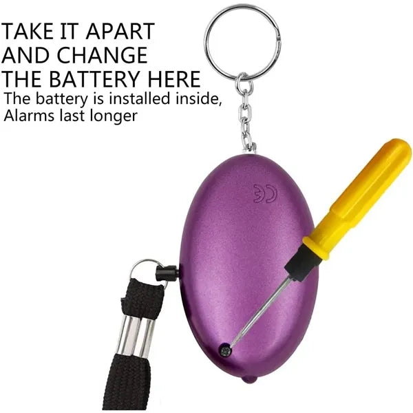 Flashlight Alarm Keychain