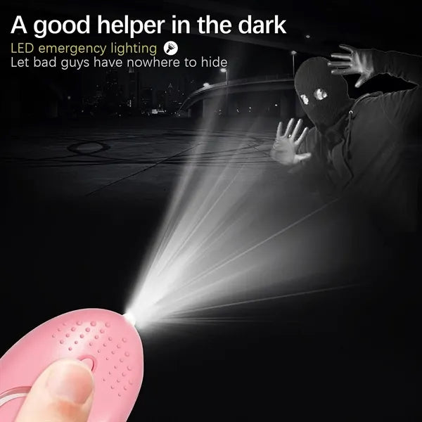 Flashlight Alarm Keychain