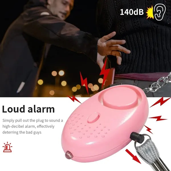 Flashlight Alarm Keychain