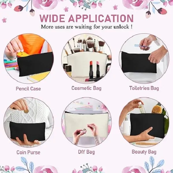 Canvas Zipper Bags 8.3 5 Inch