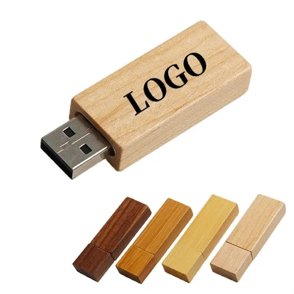 Rectangular Wooden 8GB USB Flash Drive