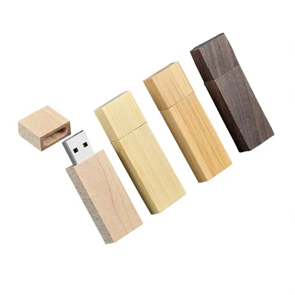 Rectangular Wooden 8GB USB Flash Drive