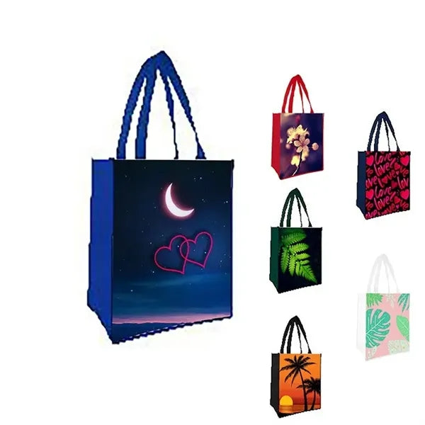 Sublimated PET Non-Woven Grocery Tote Bag w/ Gusset