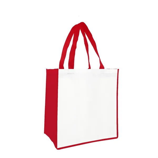 Sublimated PET Non-Woven Grocery Tote Bag w/ Gusset