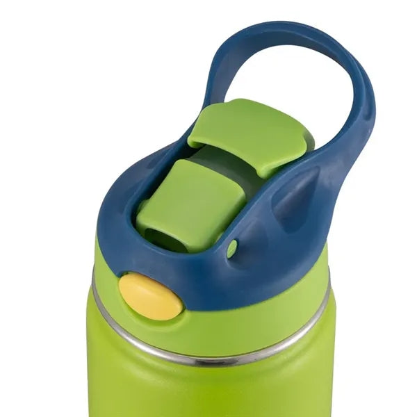 12oz Stainless Steel Kids water bottle with Straw Lid