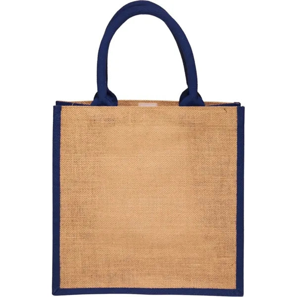 Laminated Jute Bags & Colored Sides and Handles W/ Gusset