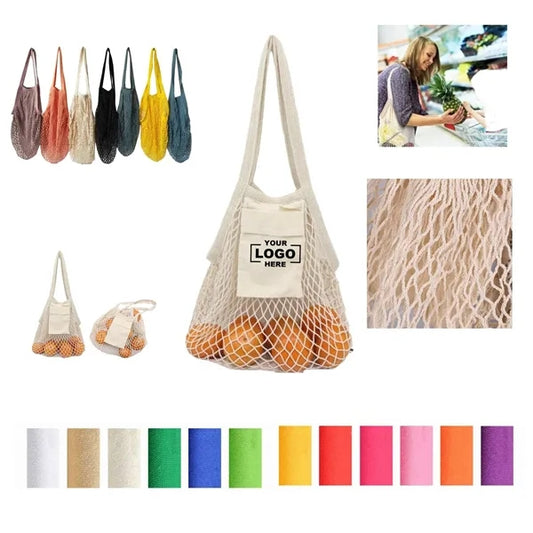 Collapsible Cotton Mesh Tote