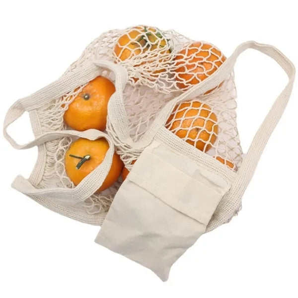 Collapsible Cotton Mesh Tote