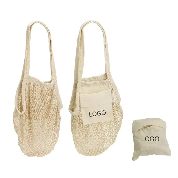 Collapsible Cotton Mesh Tote