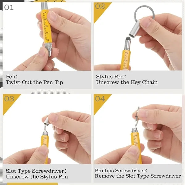 Multitool Tech Pen w/ Key Ring