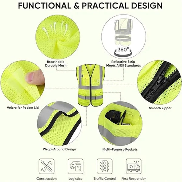Reflective Mesh Safety Vest