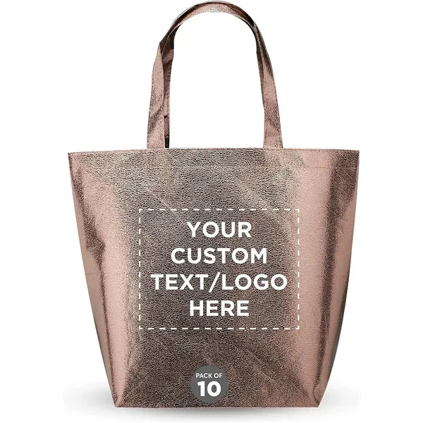 Luxurious Metallic Non-woven Shopping Tote Bag