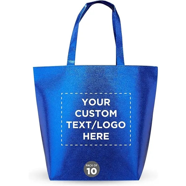 Luxurious Metallic Non-woven Shopping Tote Bag
