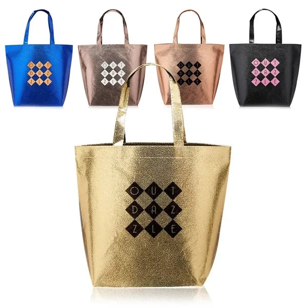 Luxurious Metallic Non-woven Shopping Tote Bag