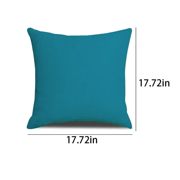 Solid Color Geometric Printed Linen Pillow Cushion Cover