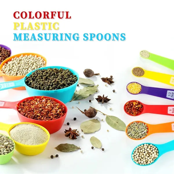 12 Pcs Little Cook Colorful Measuring Cups and Spoons Set