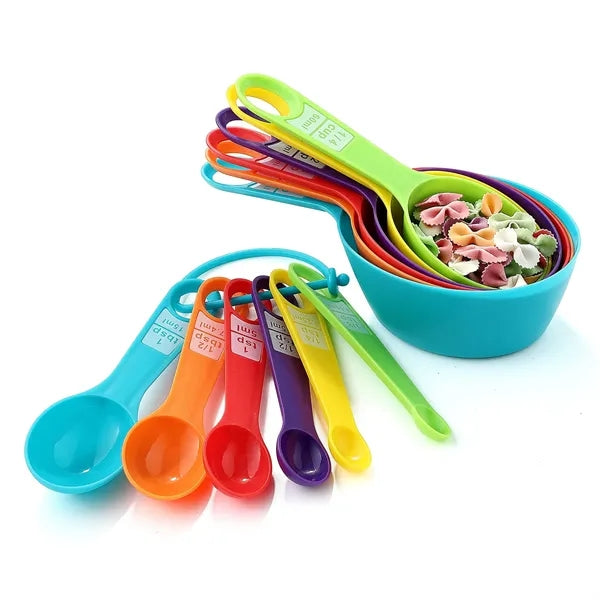 12 Pcs Little Cook Colorful Measuring Cups and Spoons Set