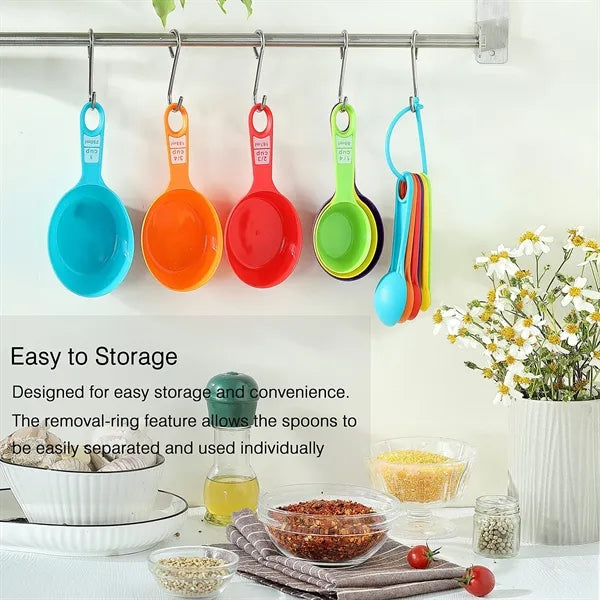 12 Pcs Little Cook Colorful Measuring Cups and Spoons Set