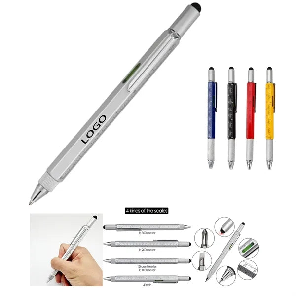 Hexagonal Screwdriver Ruler Metal Ballpoint Pen