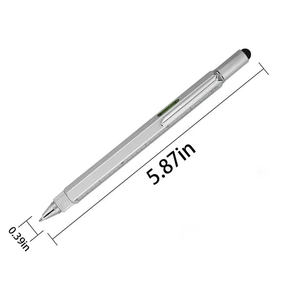 Hexagonal Screwdriver Ruler Metal Ballpoint Pen