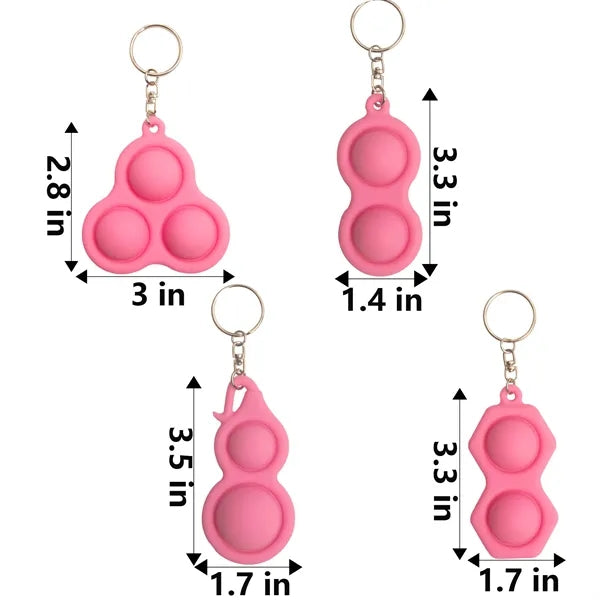 Bubble Decompression Toy Keychain