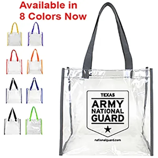 NFL Approved Clear Open Tote with Webbing Handles