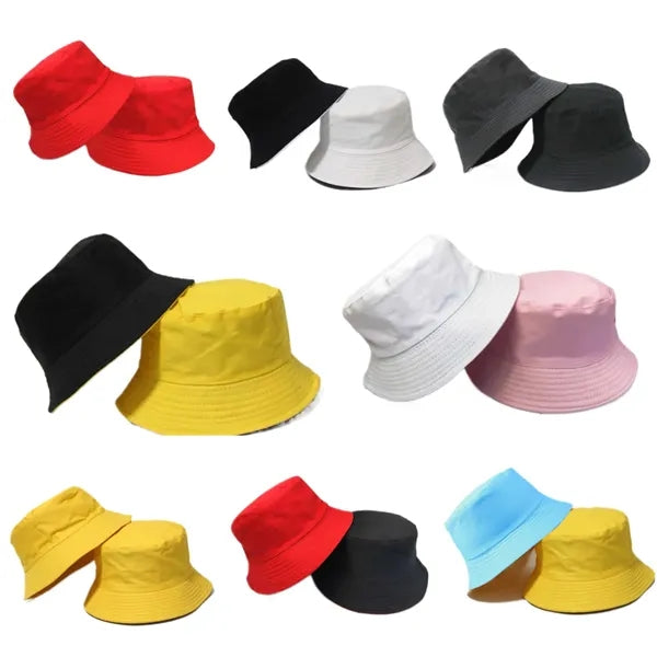Double-Side-Wear Bucket Cap Outdoor Reversible Fishman Hat