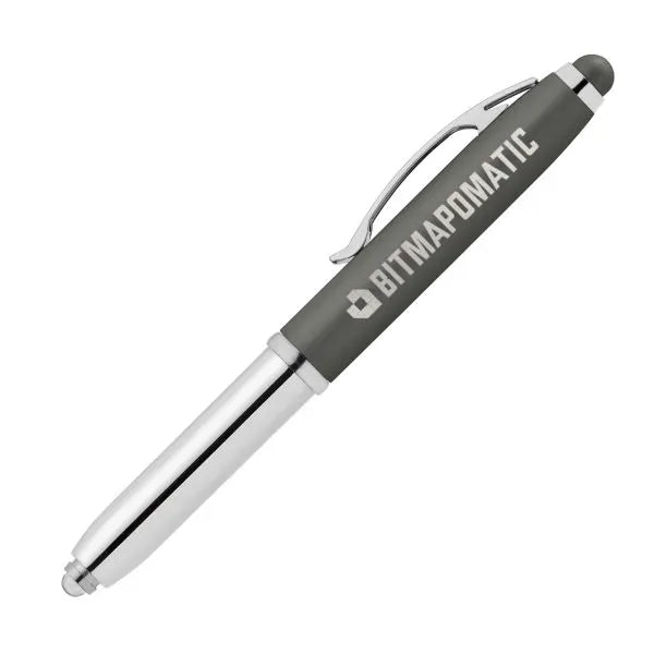 Vivano Softy Metallic Pen w/ LED Light and Stylus - Laser
