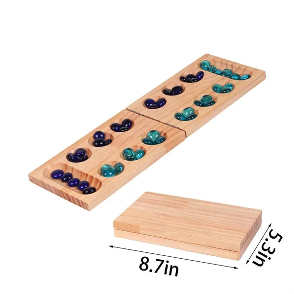 Wood Folding Mancala Board Games Set Gifts for Families