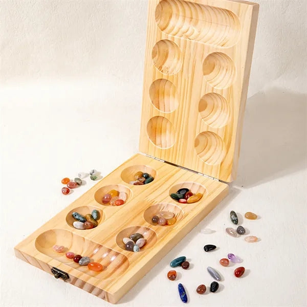 Wood Folding Mancala Board Games Set Gifts for Families