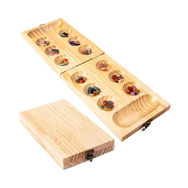 Wood Folding Mancala Board Games Set Gifts for Families