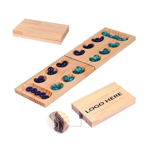 Wood Folding Mancala Board Games Set Gifts for Families