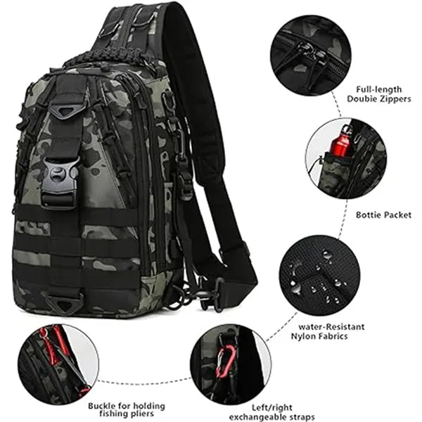 Big Military Hiking Tactical Camping Outdoor chest backpack