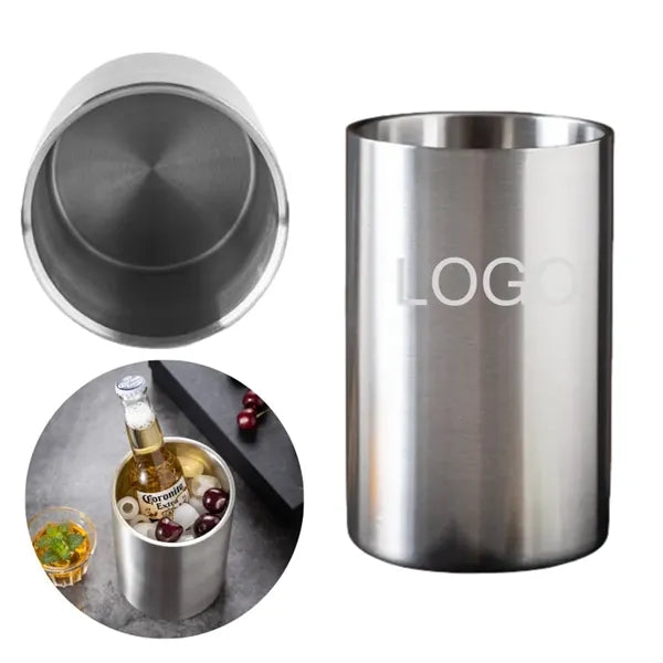 Stainless Ice Buckets Champagne Cooler Bottle