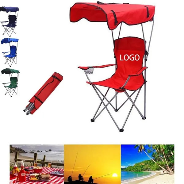 Camping Chair with Canopy Shade