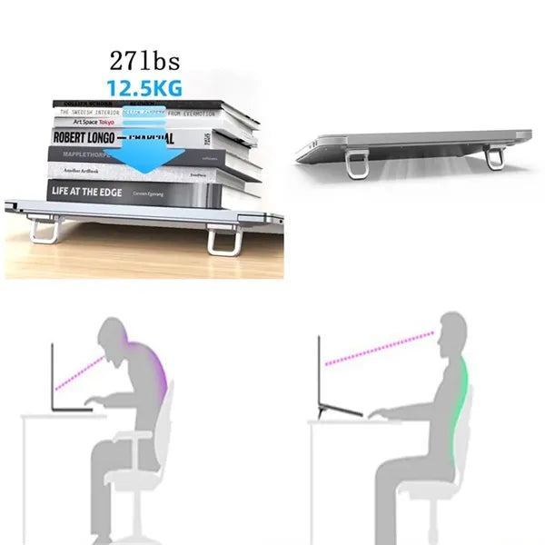 2pcs Mini Portable Keyboard Laptop Stand Kickstand Lifter