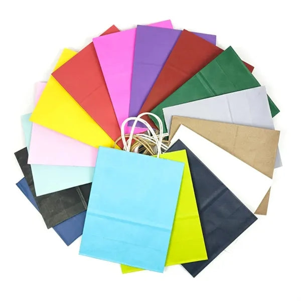 Colored Kraft Paper Tote Bag
