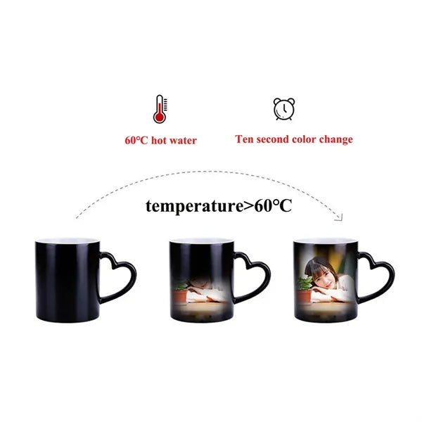 11oz Heat Changing Coffee Ceramic Mug