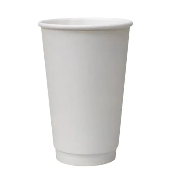 16oz Double Wall Kraft Paper Coffee Cup With Lid