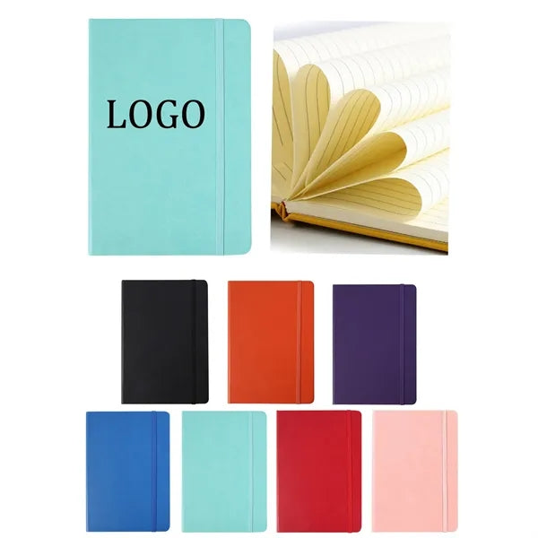 Soft Leather Journal Notebook with Elastic band