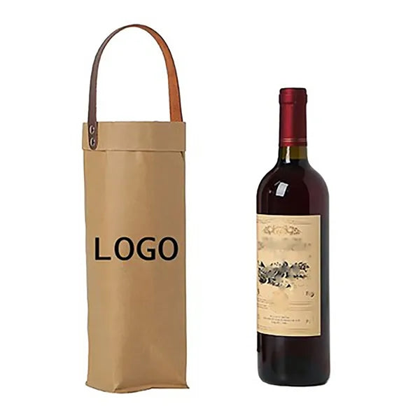 Kraft Paper Wine Tote Bag