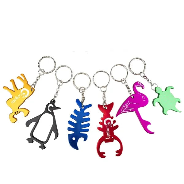 Animal Aluminum Alloy Bottle Ppener Keychain Creative Gifts